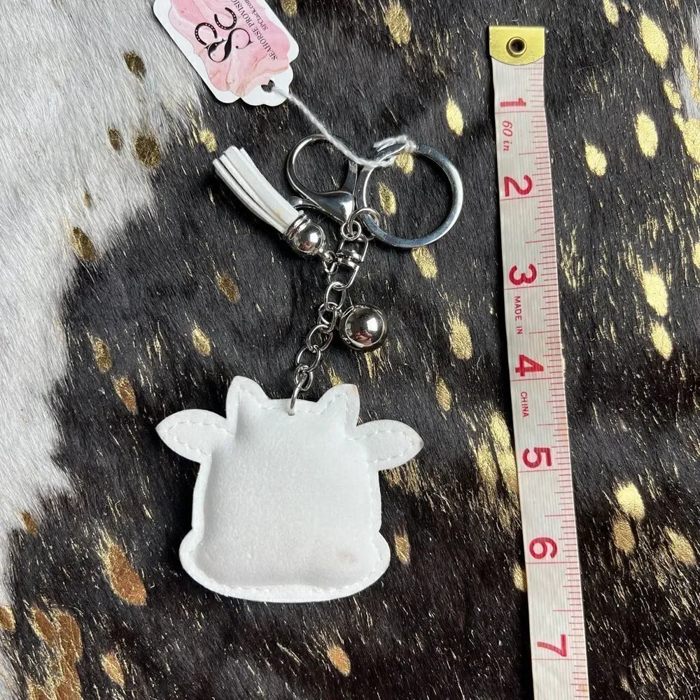 Blinged Cow Keychain.